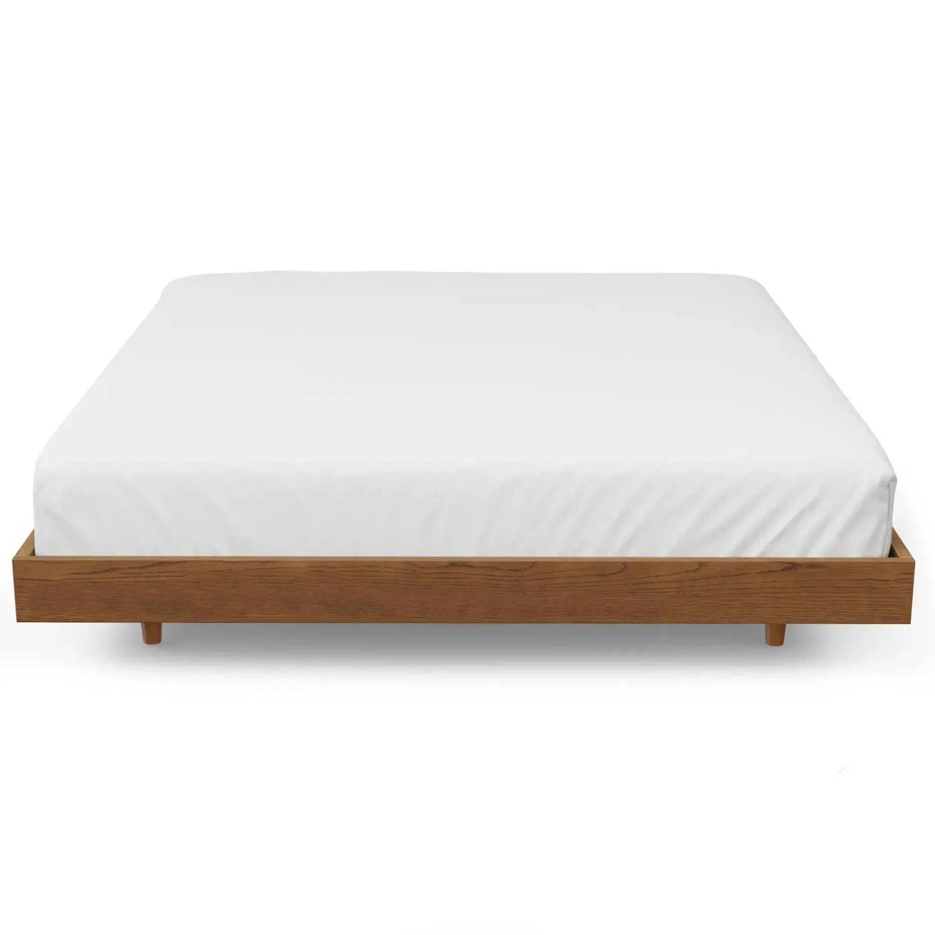 Basi King Bed Frame - Smoked Oak