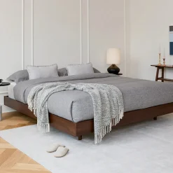 Basi King Bed Frame - Walnut