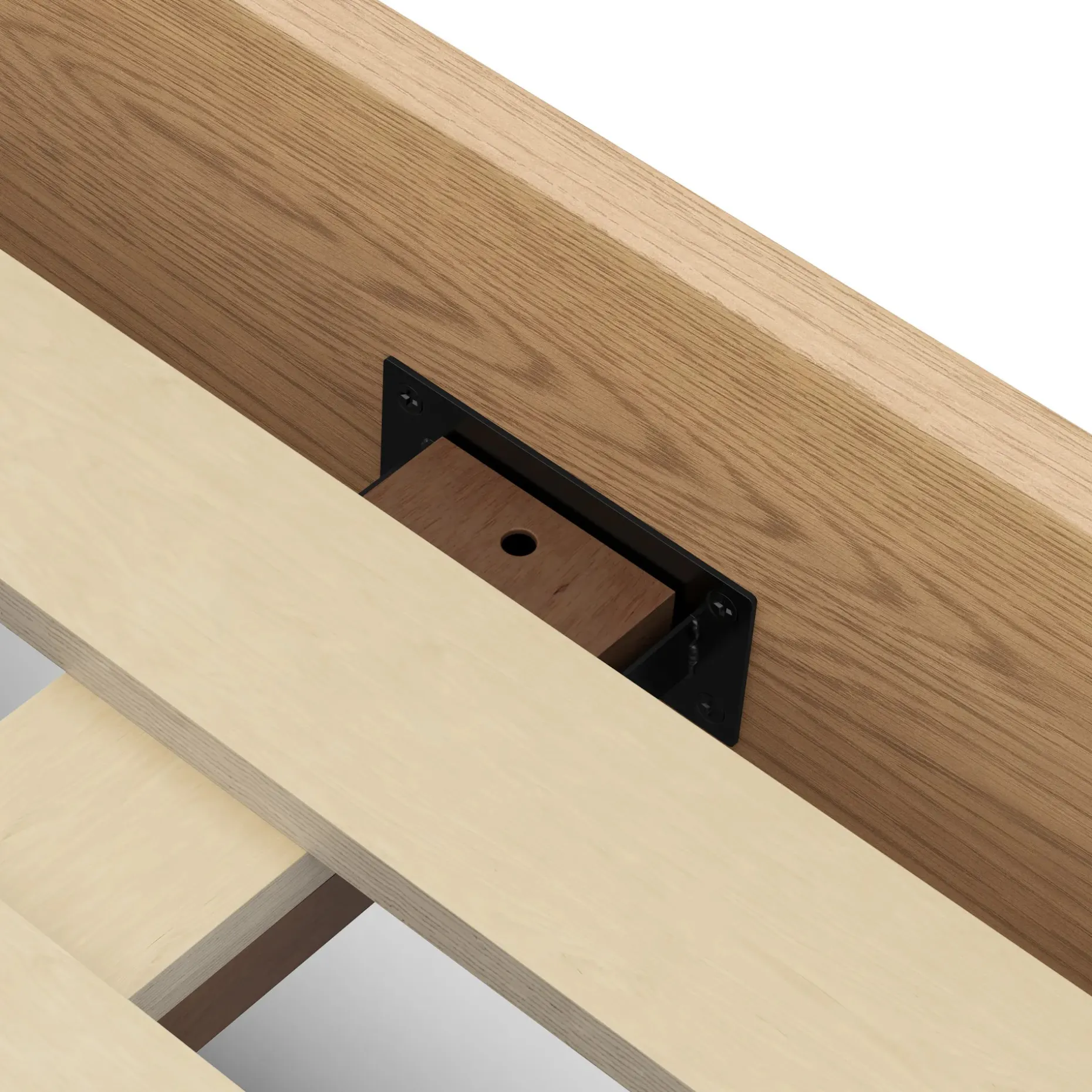 Basi King Bed Frame - White Oak