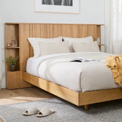 Basi Queen Bed Frame - Oak