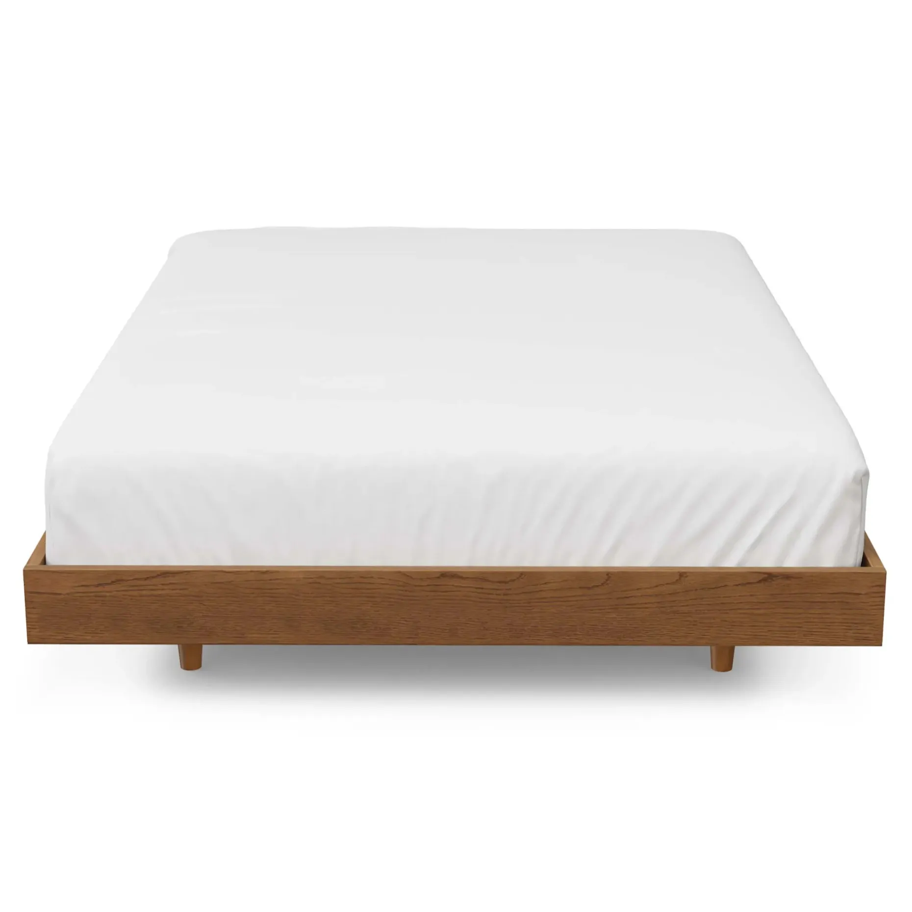 Basi Queen Bed Frame - Smoked Oak