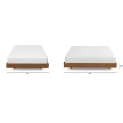 Basi Queen Bed Frame - Smoked Oak