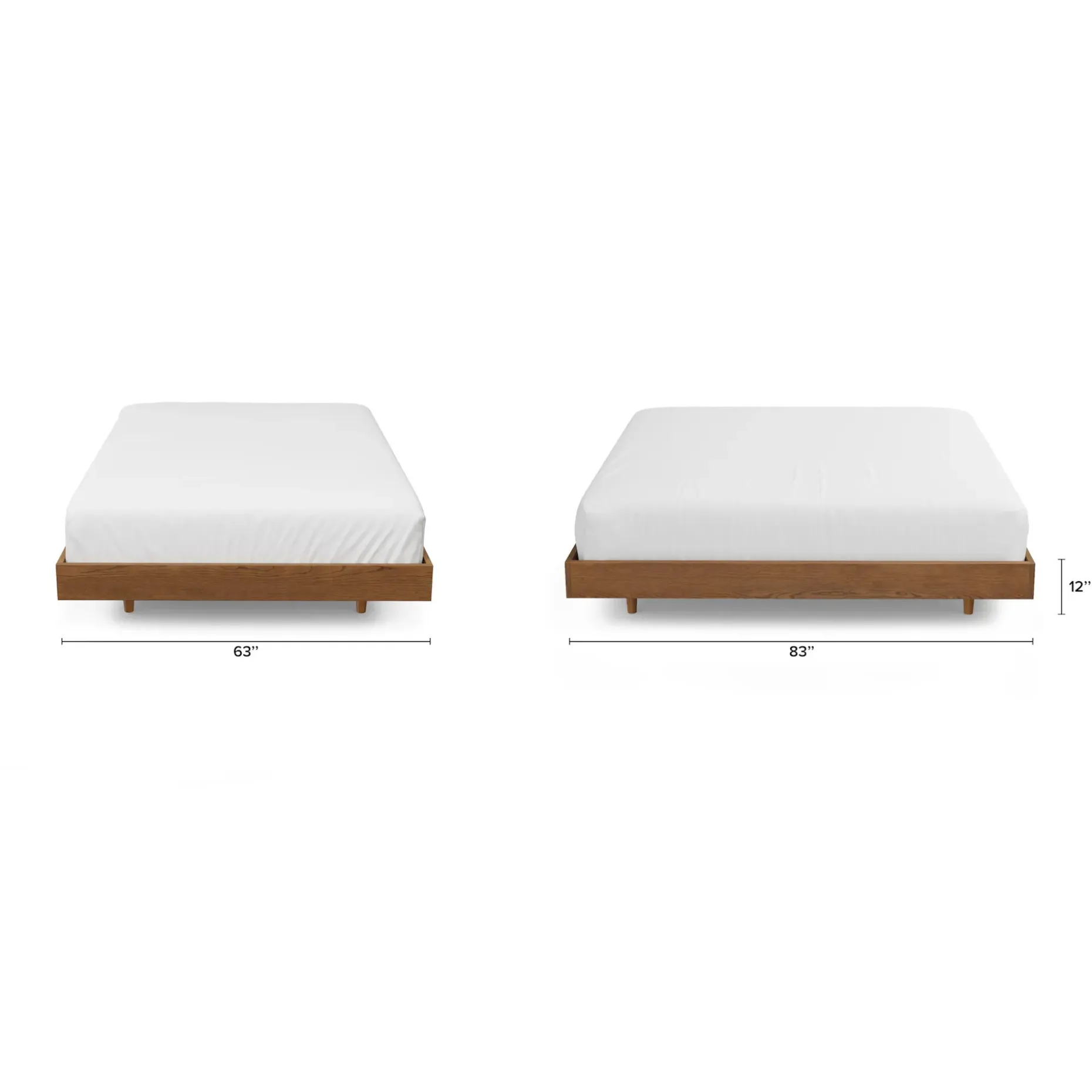 Basi Queen Bed Frame - Smoked Oak