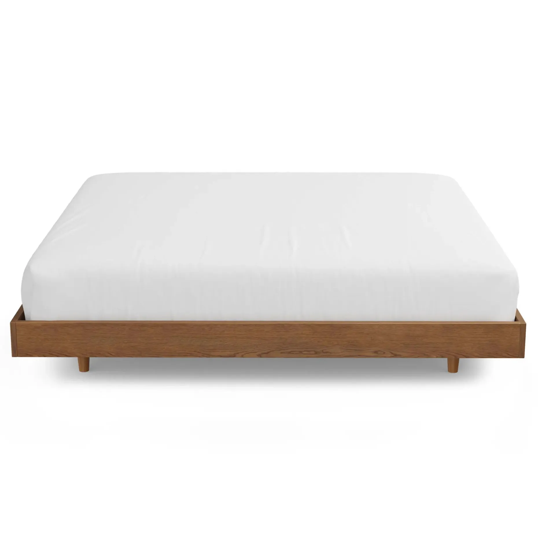 Basi Queen Bed Frame - Smoked Oak