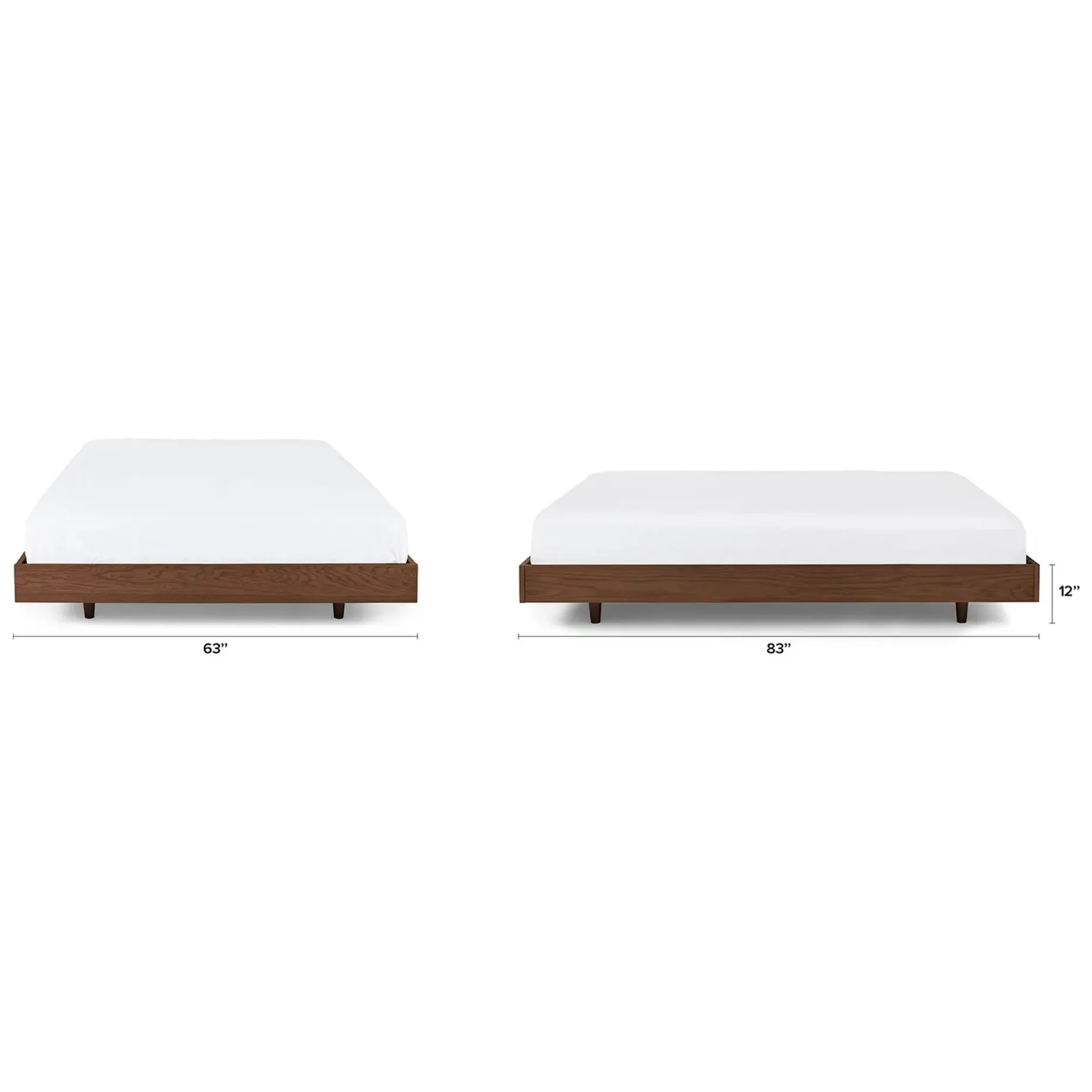 Basi Queen Bed Frame - Walnut
