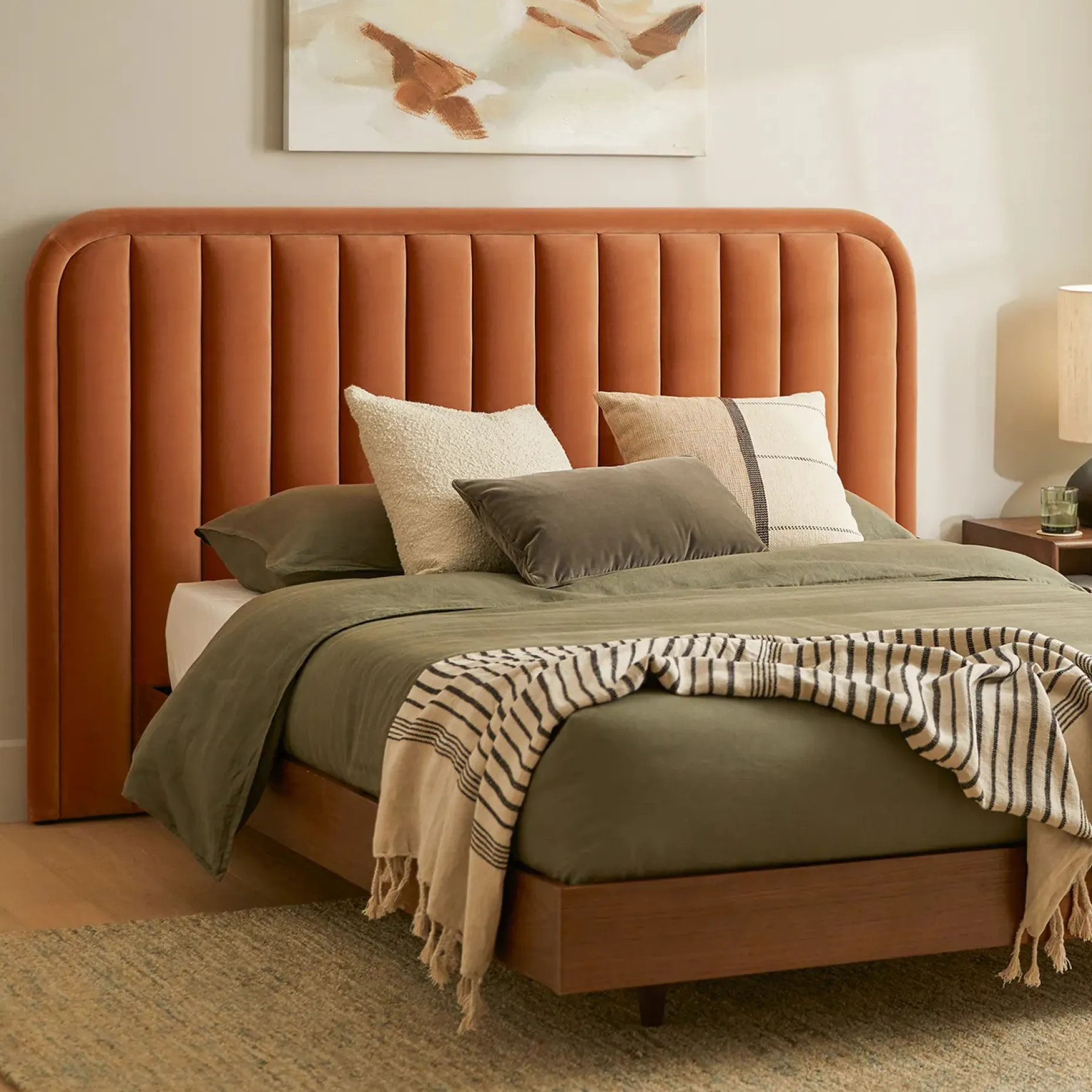 Basi Queen Bed Frame - Walnut