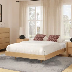 Basi Queen Bed Frame - White Oak