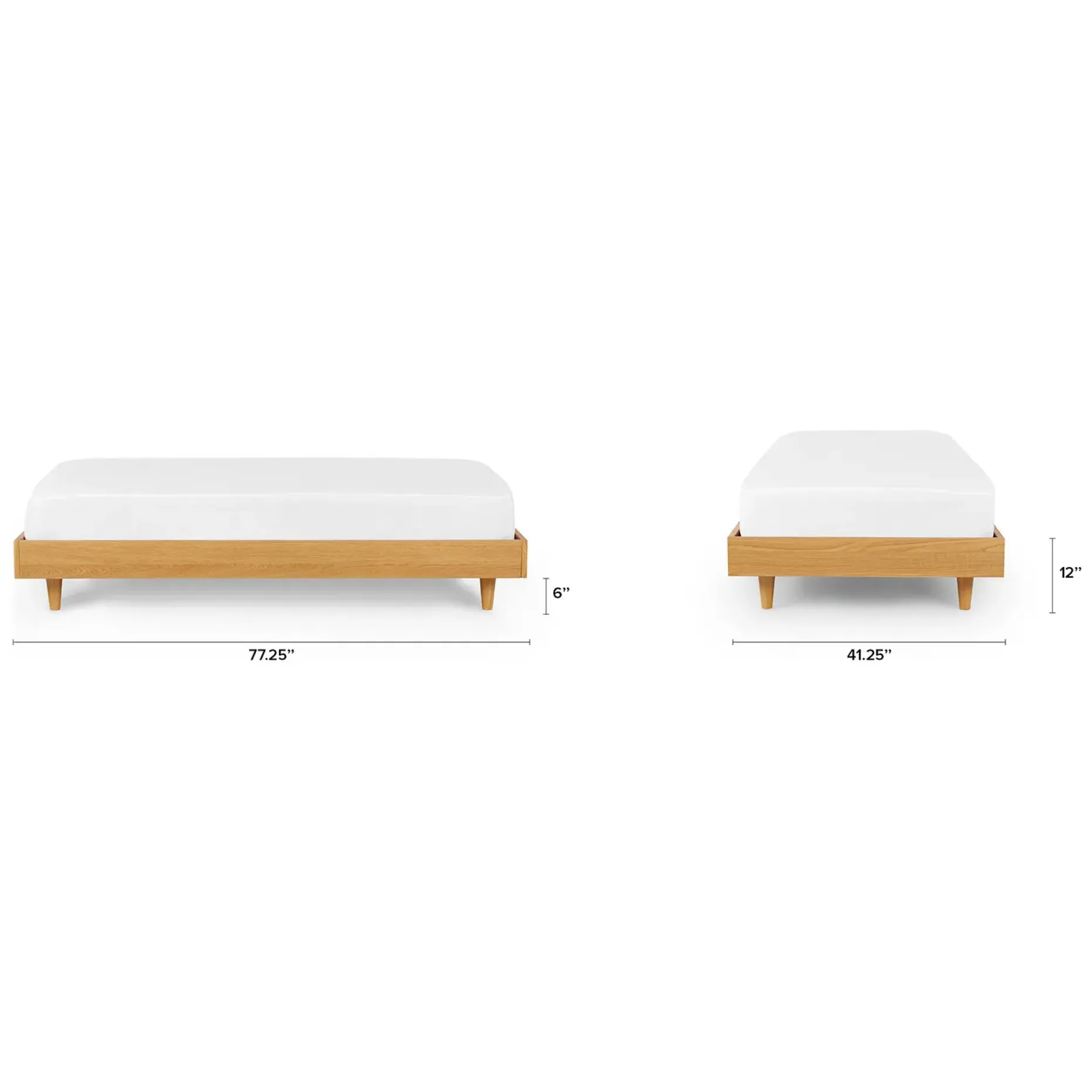 Basi Twin Bed Frame - Oak