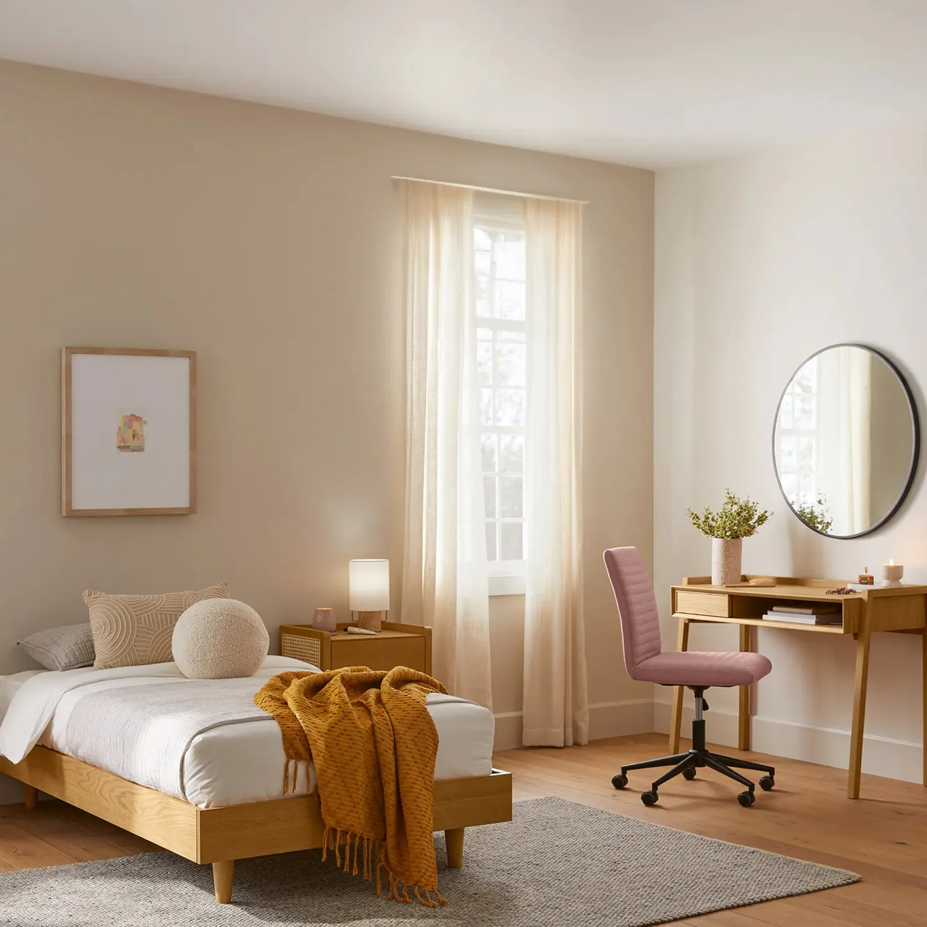 Basi Twin Bed Frame - Oak