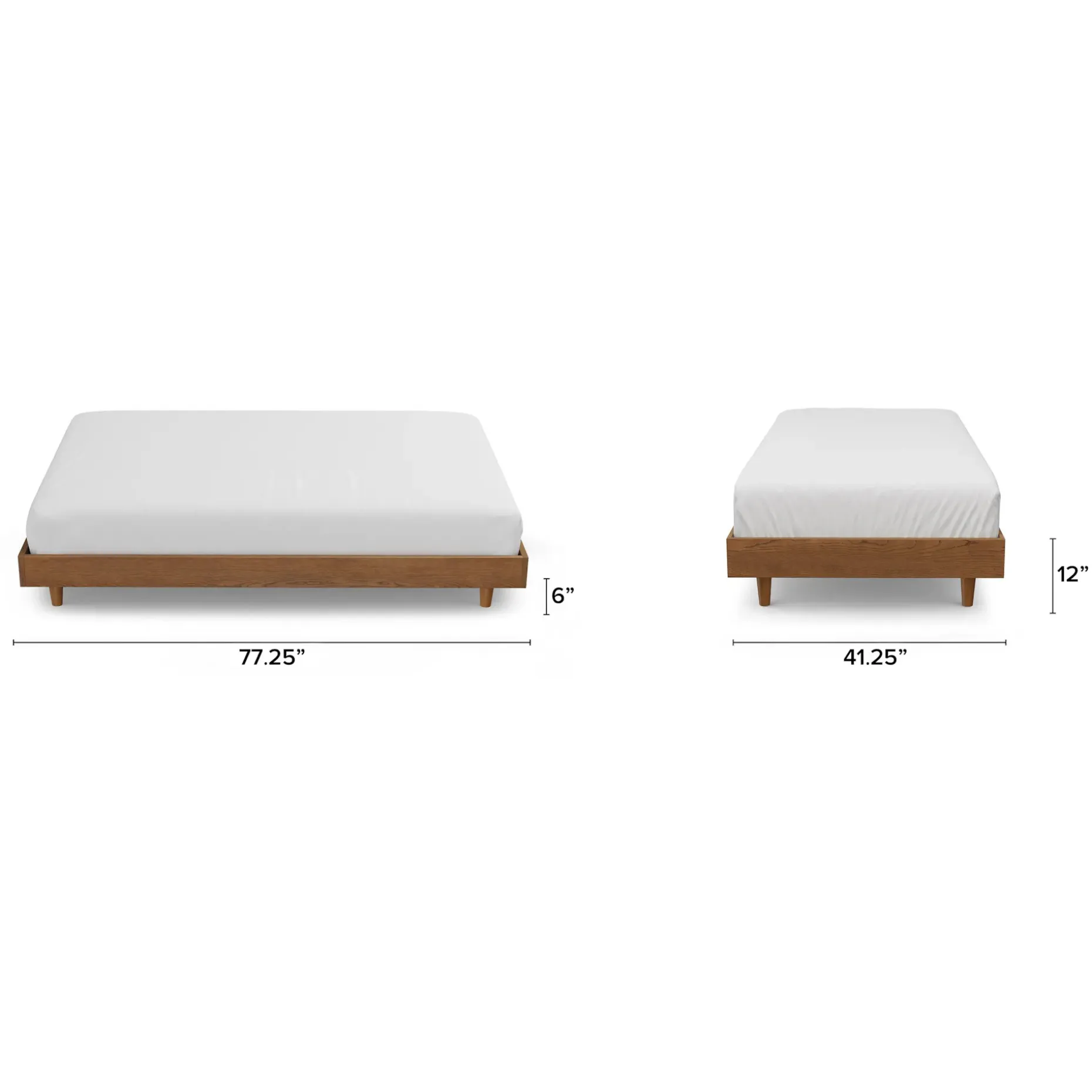 Basi Twin Bed Frame - Smoked Oak