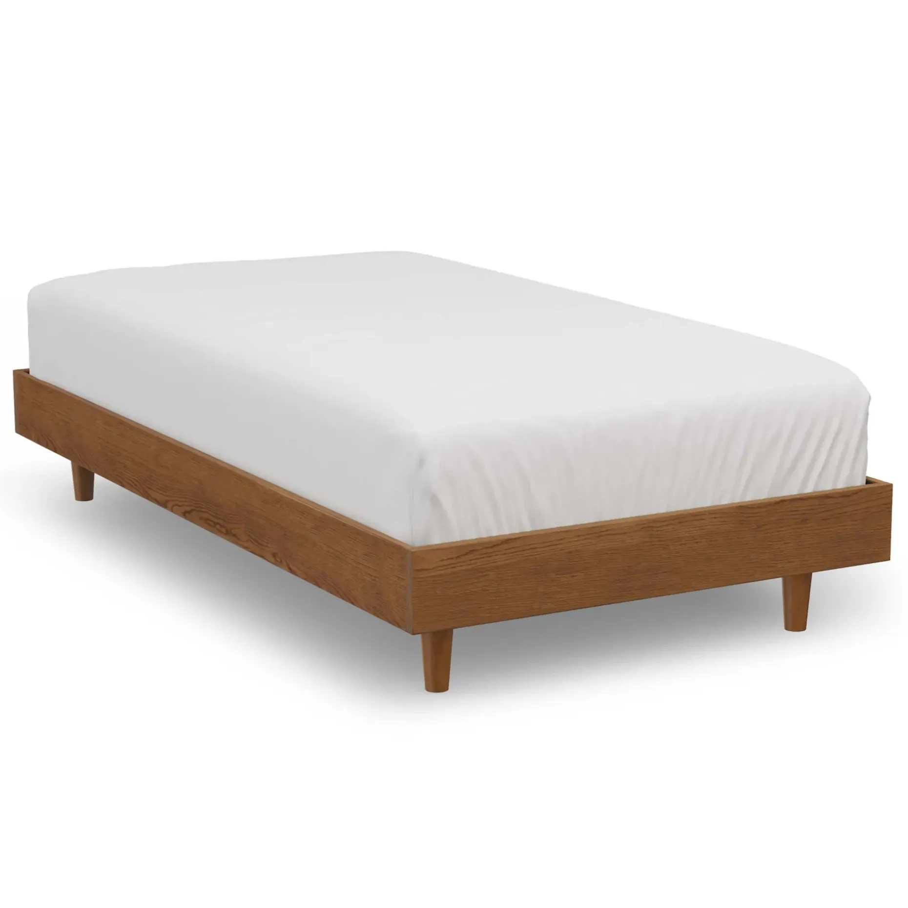 Basi Twin Bed Frame - Smoked Oak