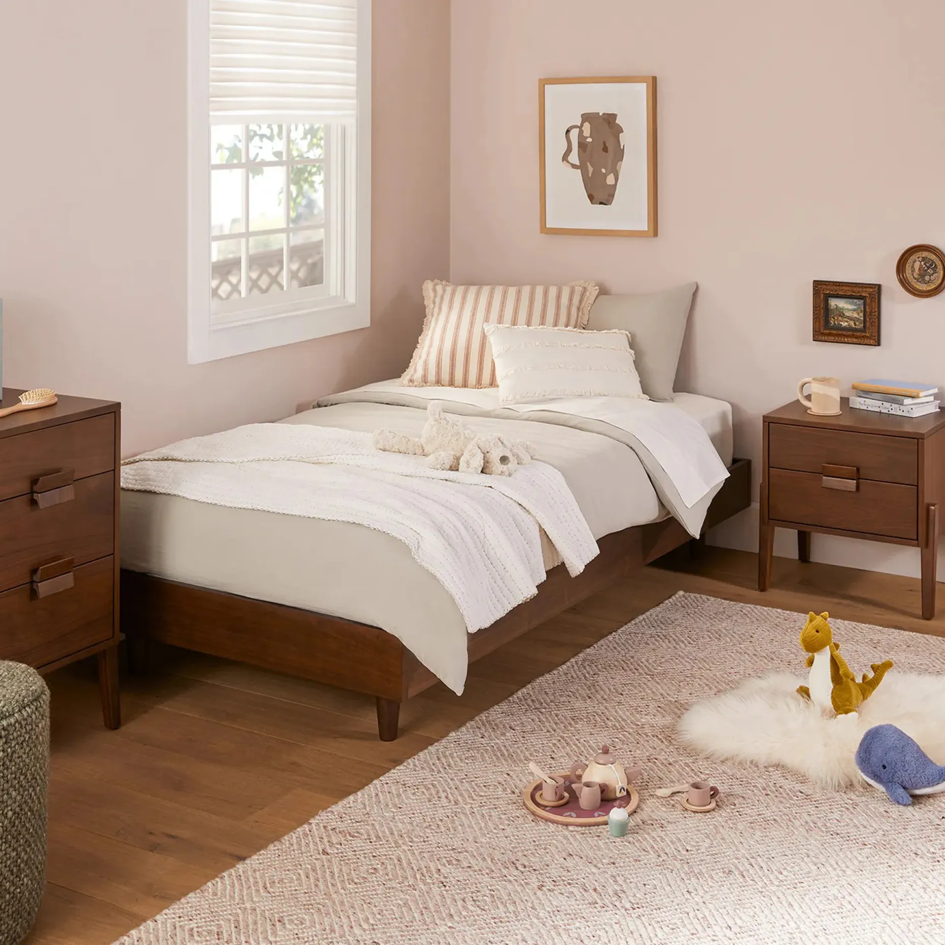 Basi Twin Bed Frame - Walnut