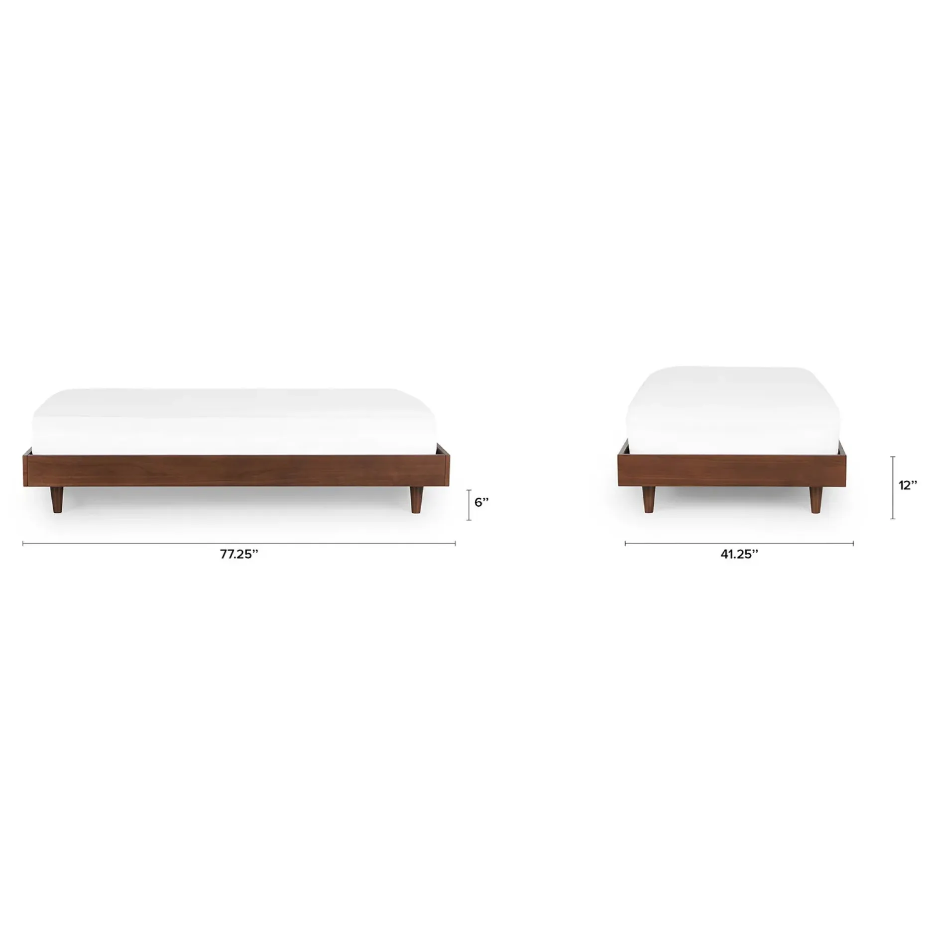 Basi Twin Bed Frame - Walnut