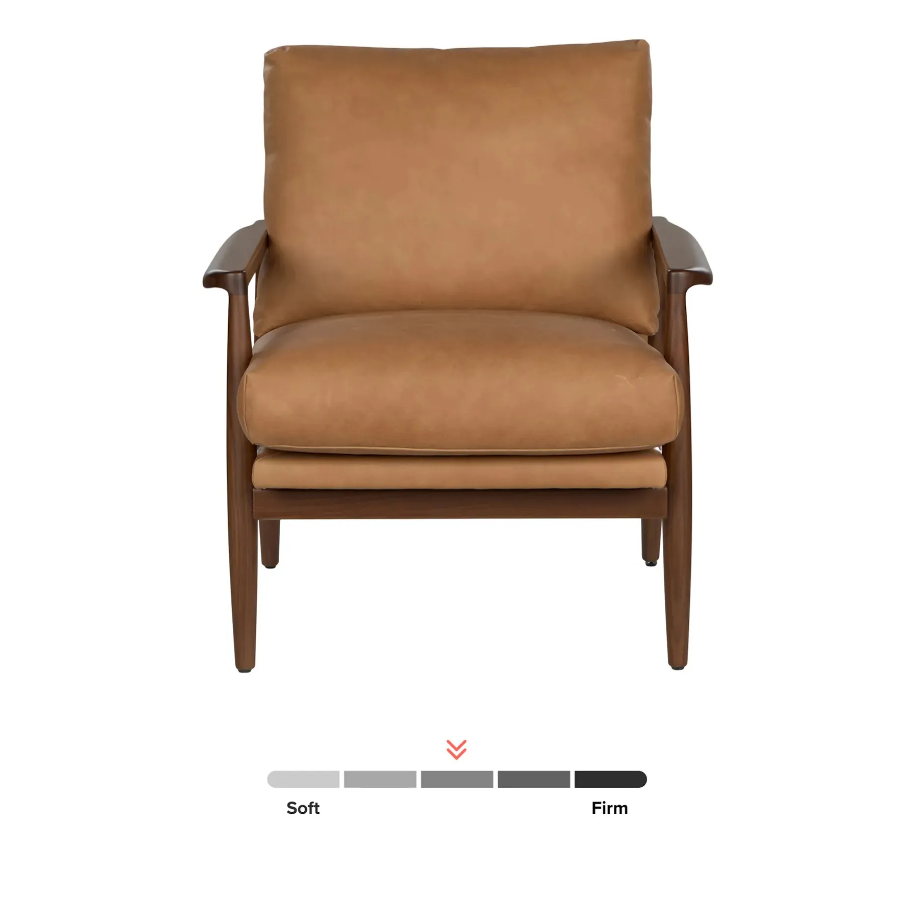 Bavel 28.5" Leather Lounge Chair - Charme Tan