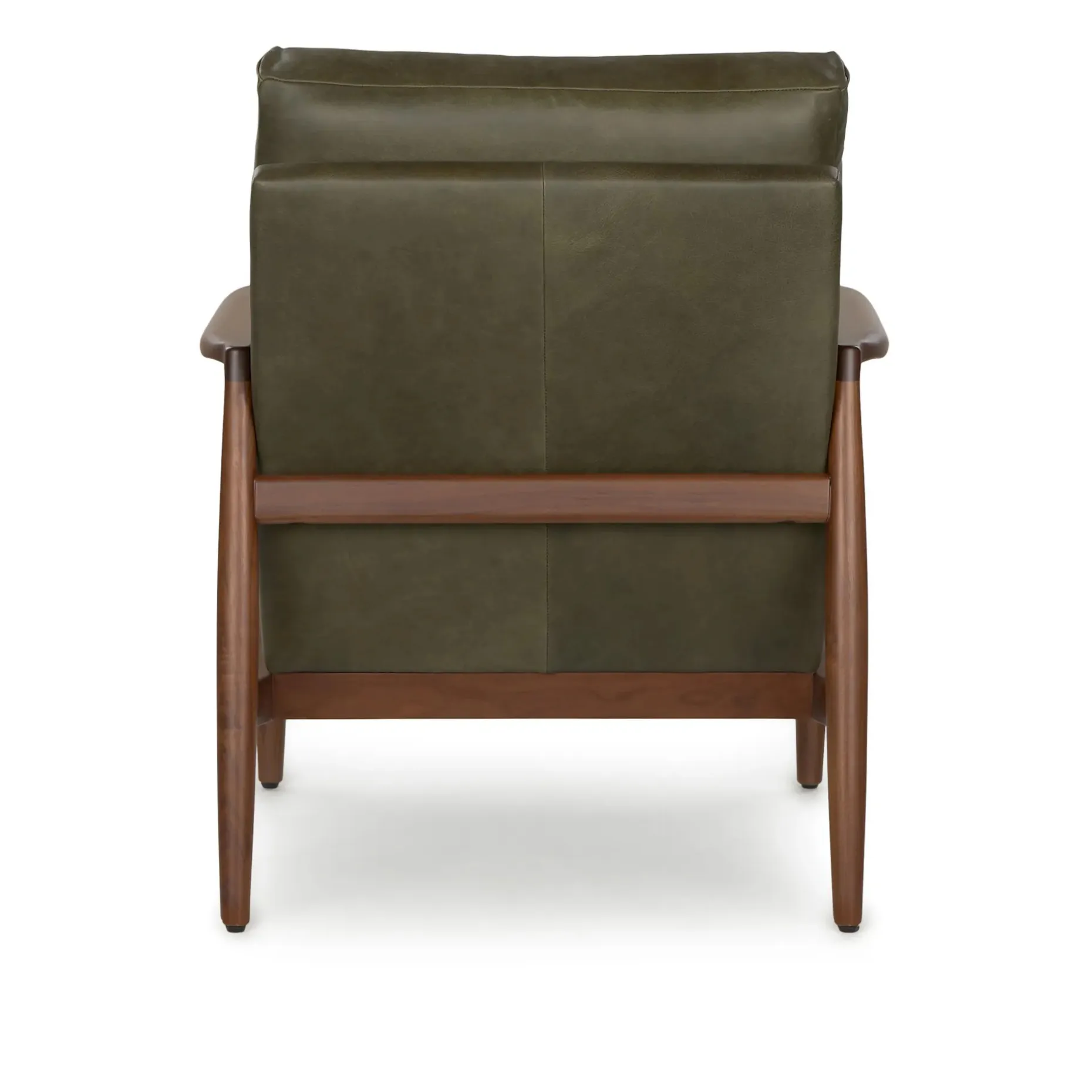 Bavel 28.5" Leather Lounge Chair - Charme Green