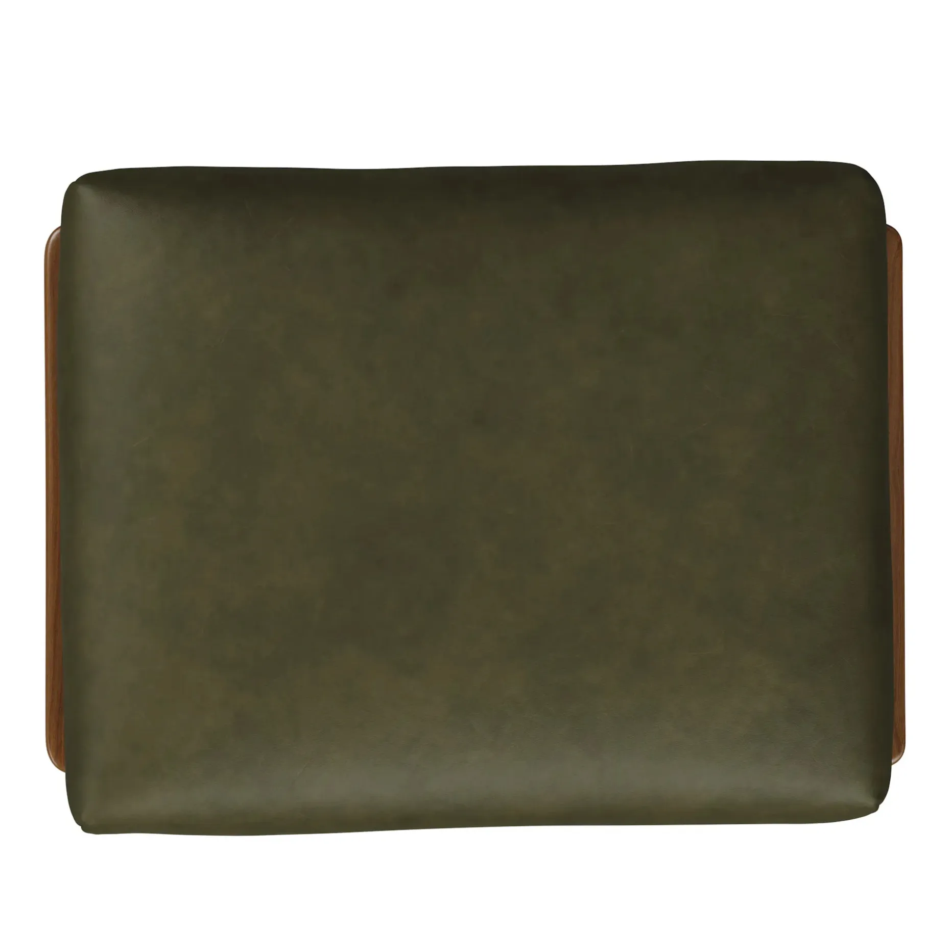 Bavel 28.5" Leather Lounge Set - Walnut and Charme Green