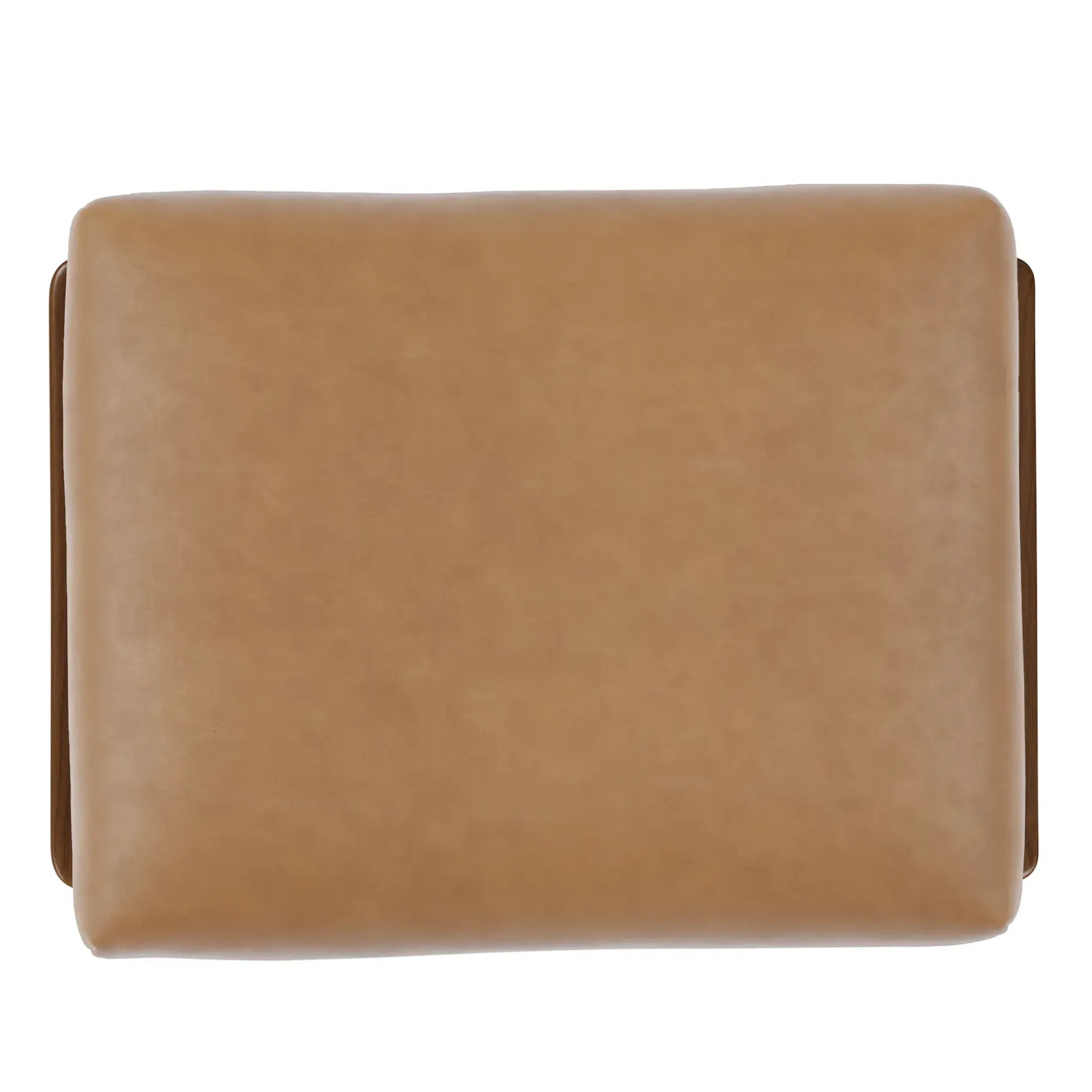 Bavel 25" Leather Ottoman - Charme Tan