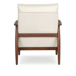 Bavel 28.5" Lounge Chair - Walnut and Field Ivory