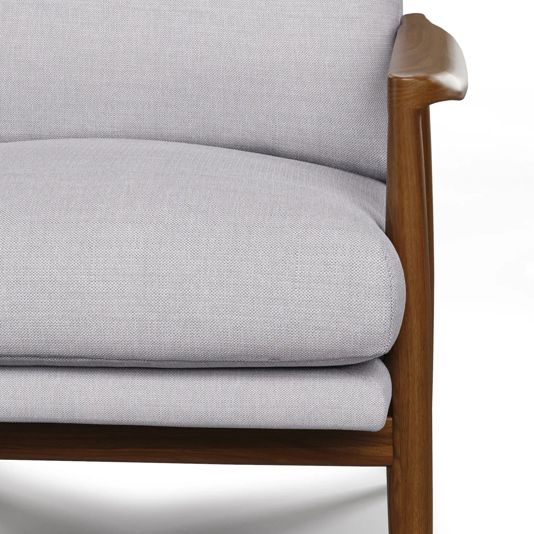 Bavel 28.5" Lounge Set - Walnut and Field Gray