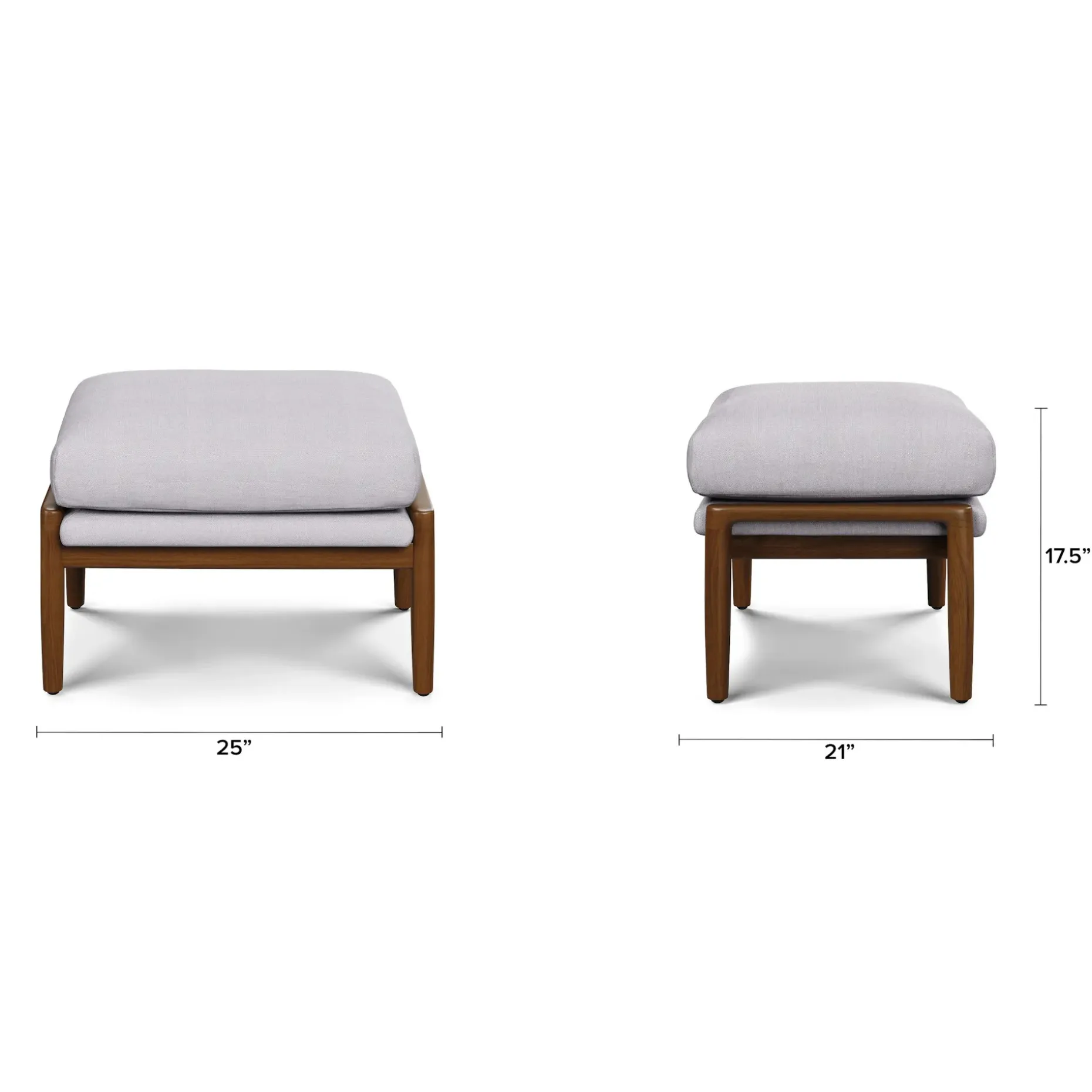 Bavel 25" Ottoman - Field Gray