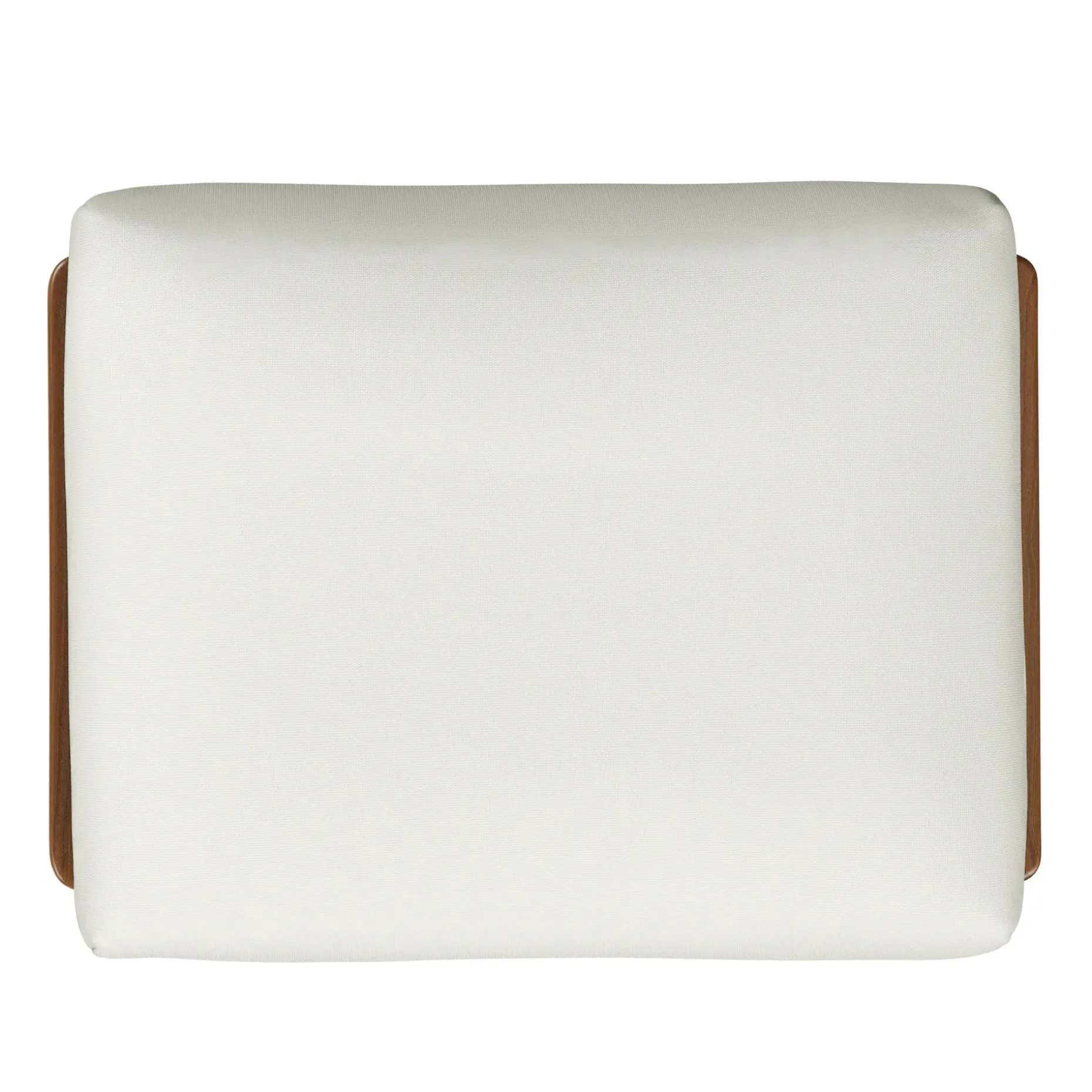 Bavel 25" Ottoman - Walnut and Field Ivory