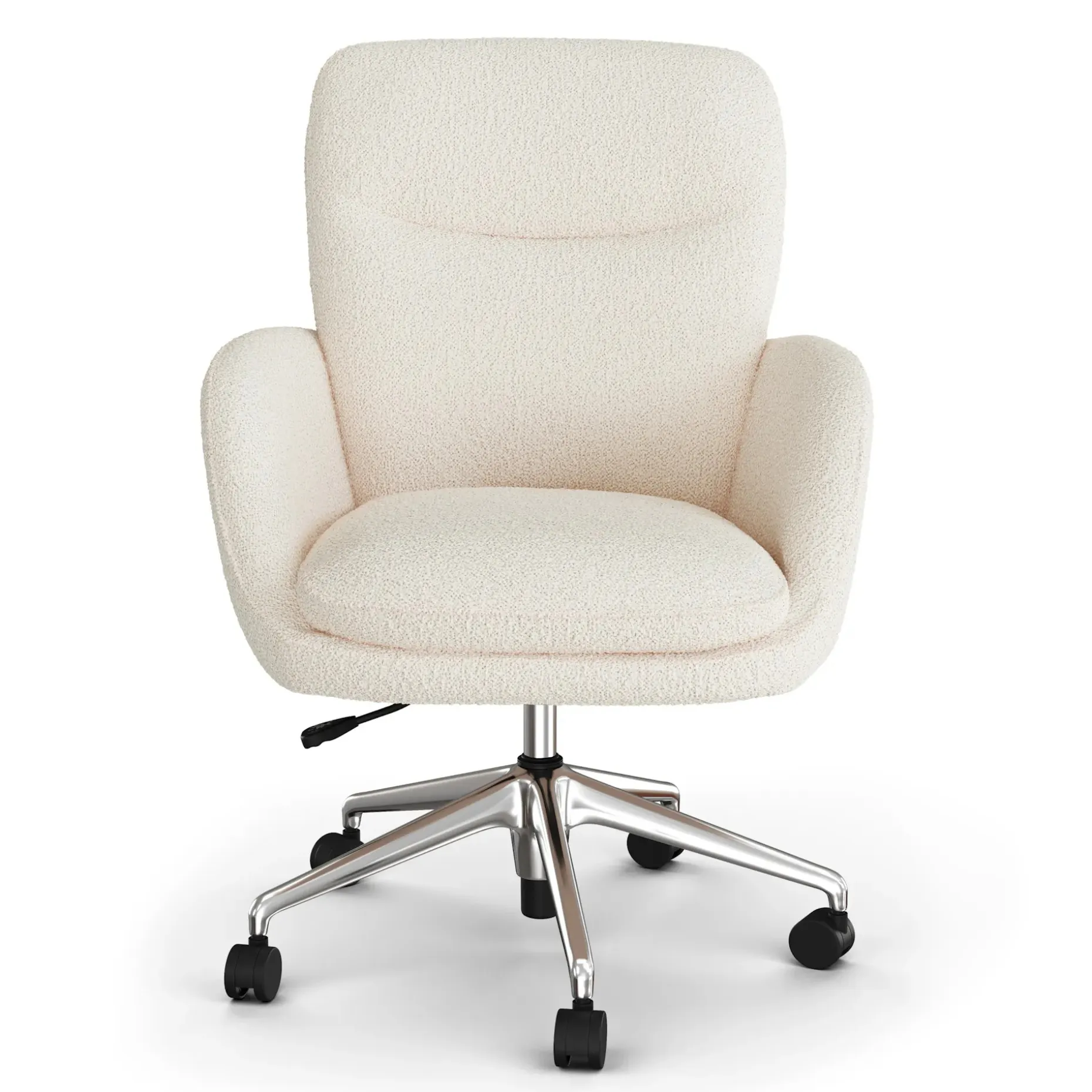 Bea Executive Office Chair - Ivory Wool Bouclé