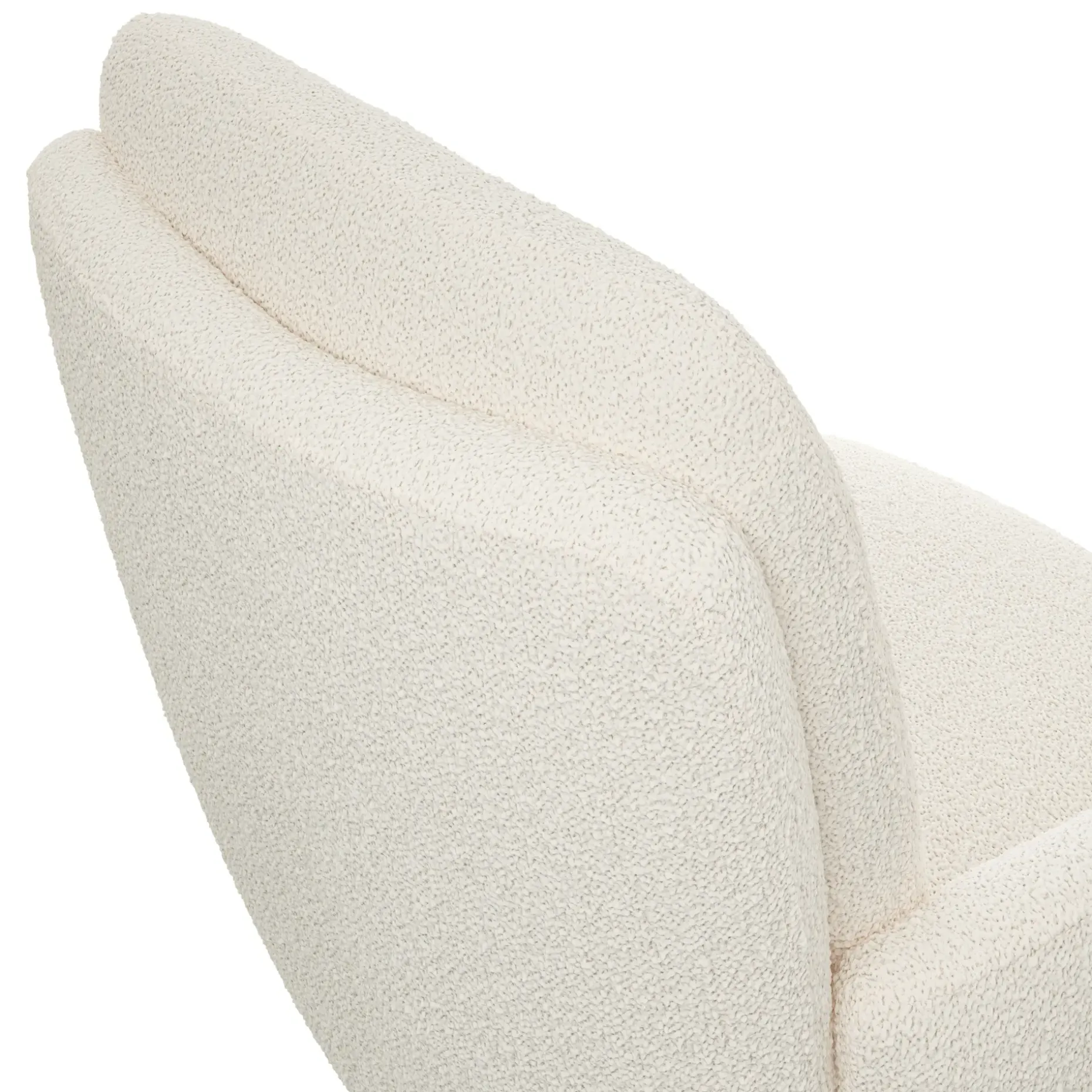 Bea Executive Office Chair - Ivory Wool Bouclé