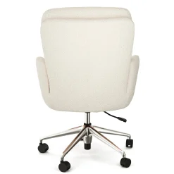 Bea Executive Office Chair - Ivory Wool Bouclé