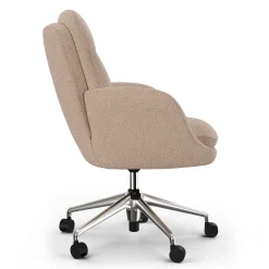 Bea Executive Office Chair - Sandstone Wool Bouclé