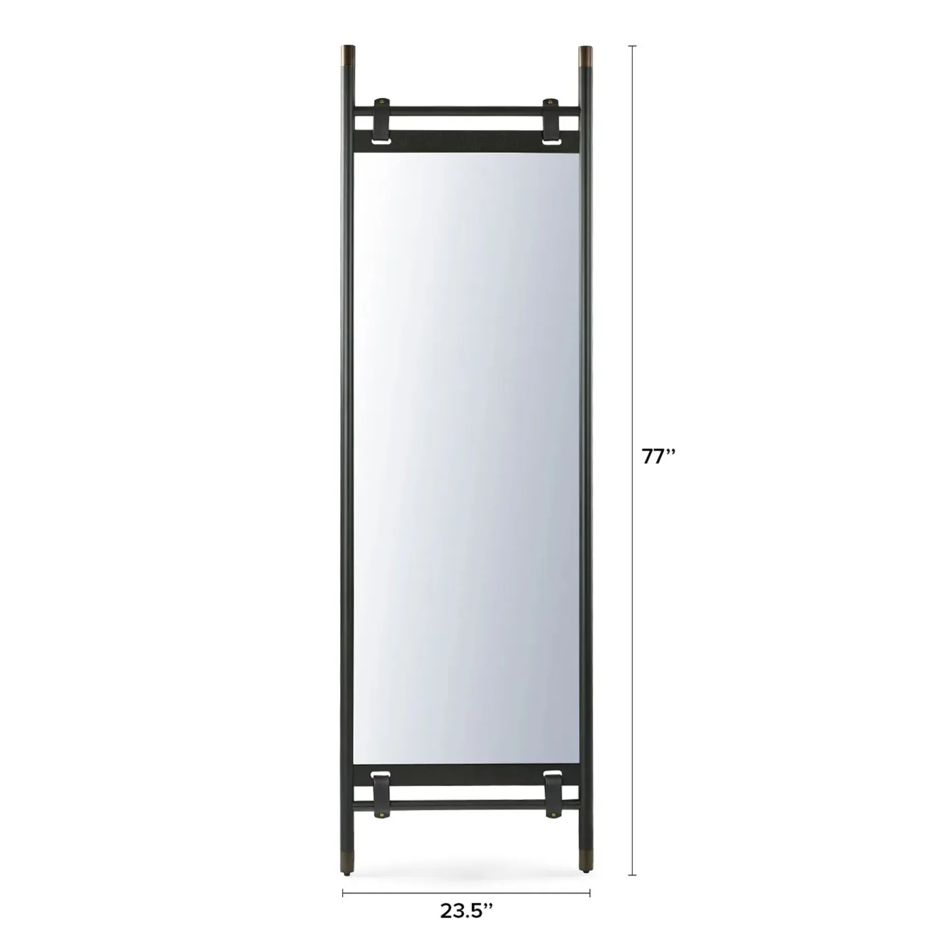 Beau Floor Mirror - Black
