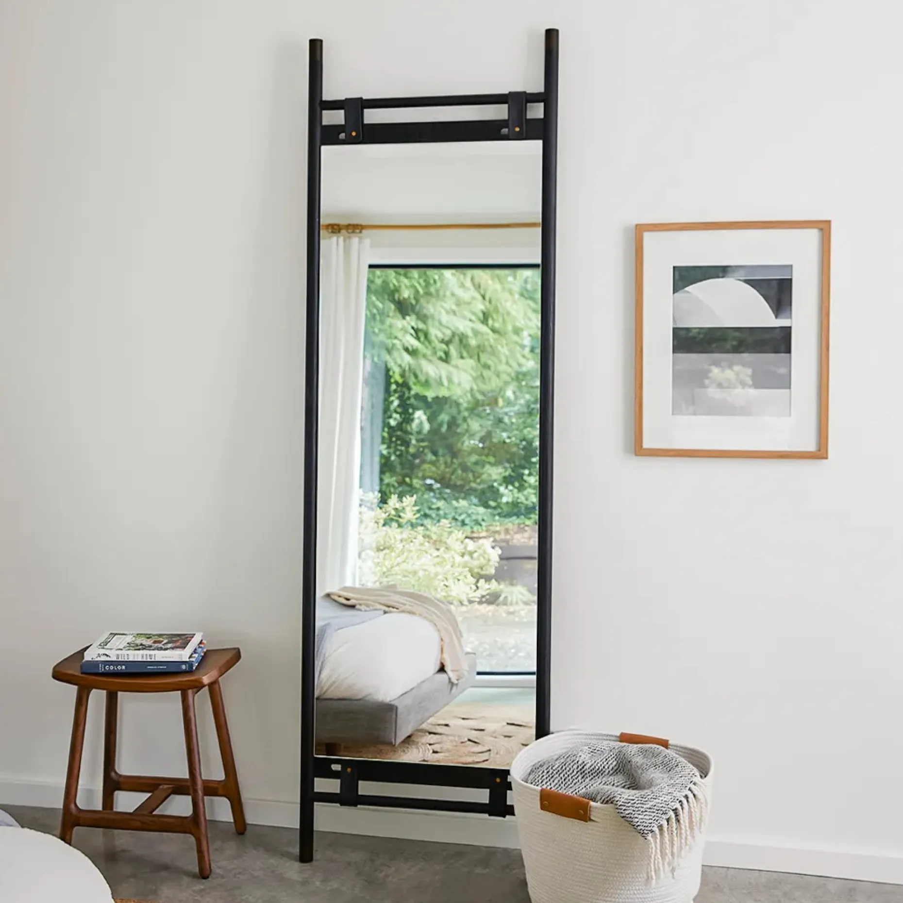 Beau Floor Mirror - Black