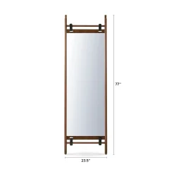 Beau Floor Mirror - Walnut