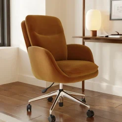 Bea Velvet Executive Office Chair - Hale Camel