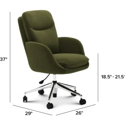 Bea Velvet Executive Office Chair - Hale Oakmoss
