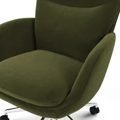 Bea Velvet Executive Office Chair - Hale Oakmoss