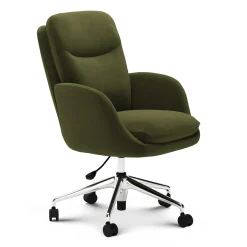 Bea Velvet Executive Office Chair - Hale Oakmoss