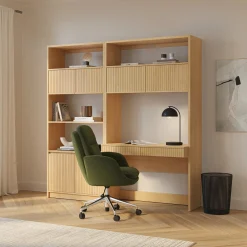 Bea Velvet Executive Office Chair - Hale Oakmoss