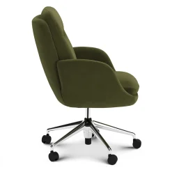 Bea Velvet Executive Office Chair - Hale Oakmoss