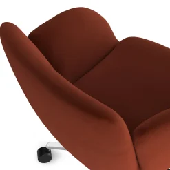 Bea Velvet Office Chair - Hale Rust