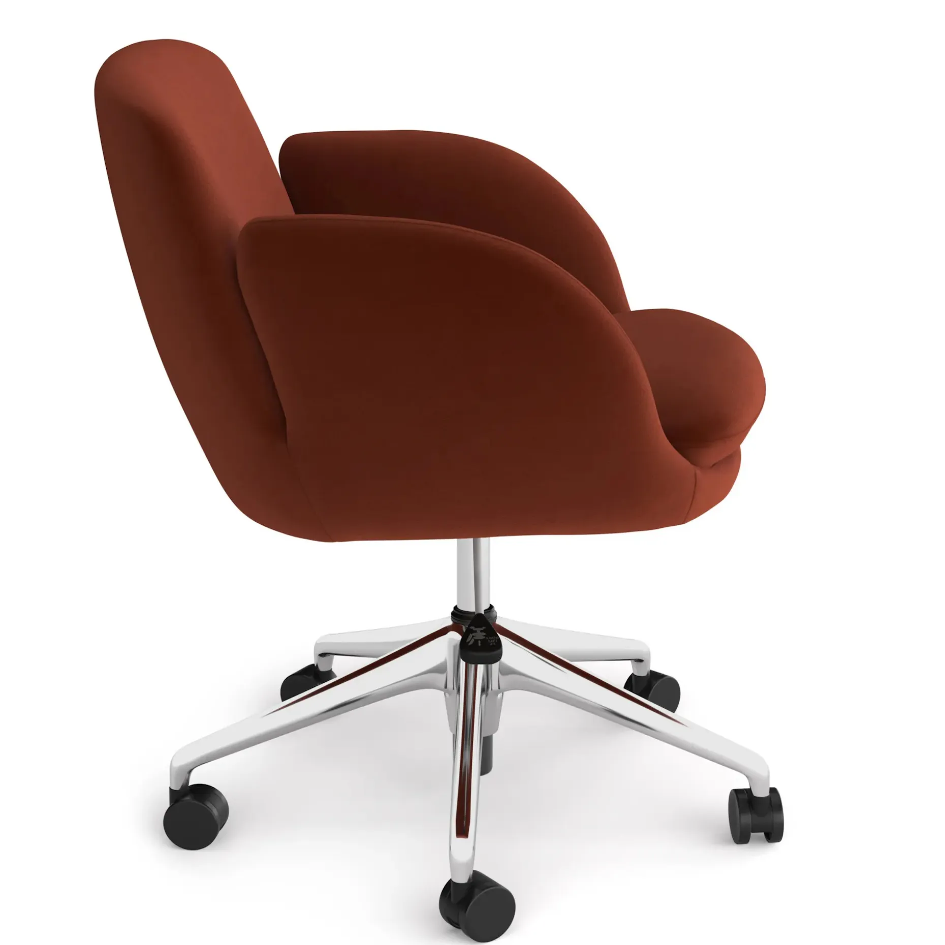 Bea Velvet Office Chair - Hale Rust
