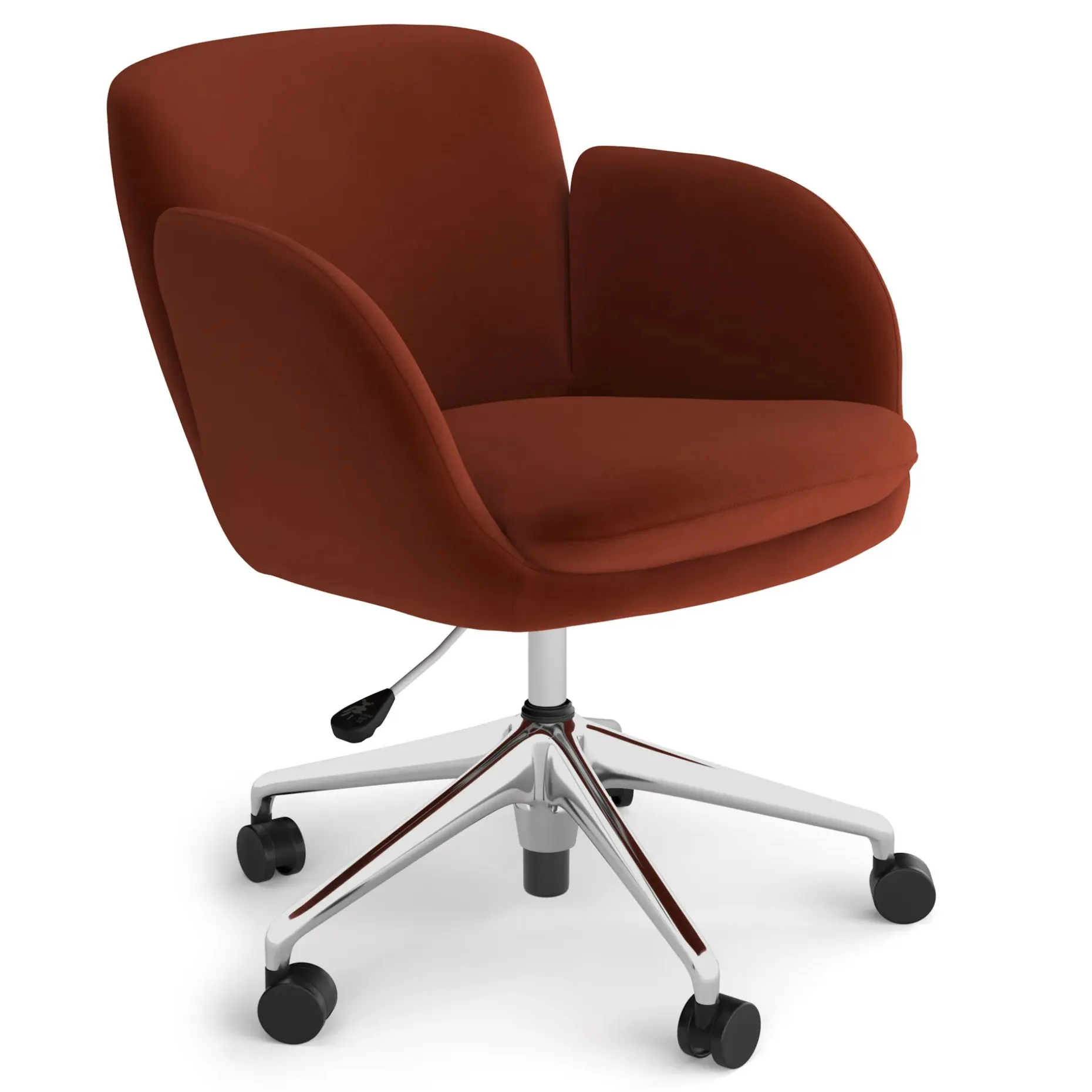 Bea Velvet Office Chair - Hale Rust