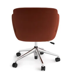 Bea Velvet Office Chair - Hale Rust