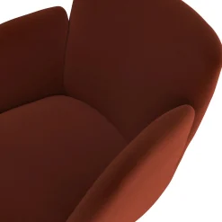 Bea Velvet Office Chair - Hale Rust