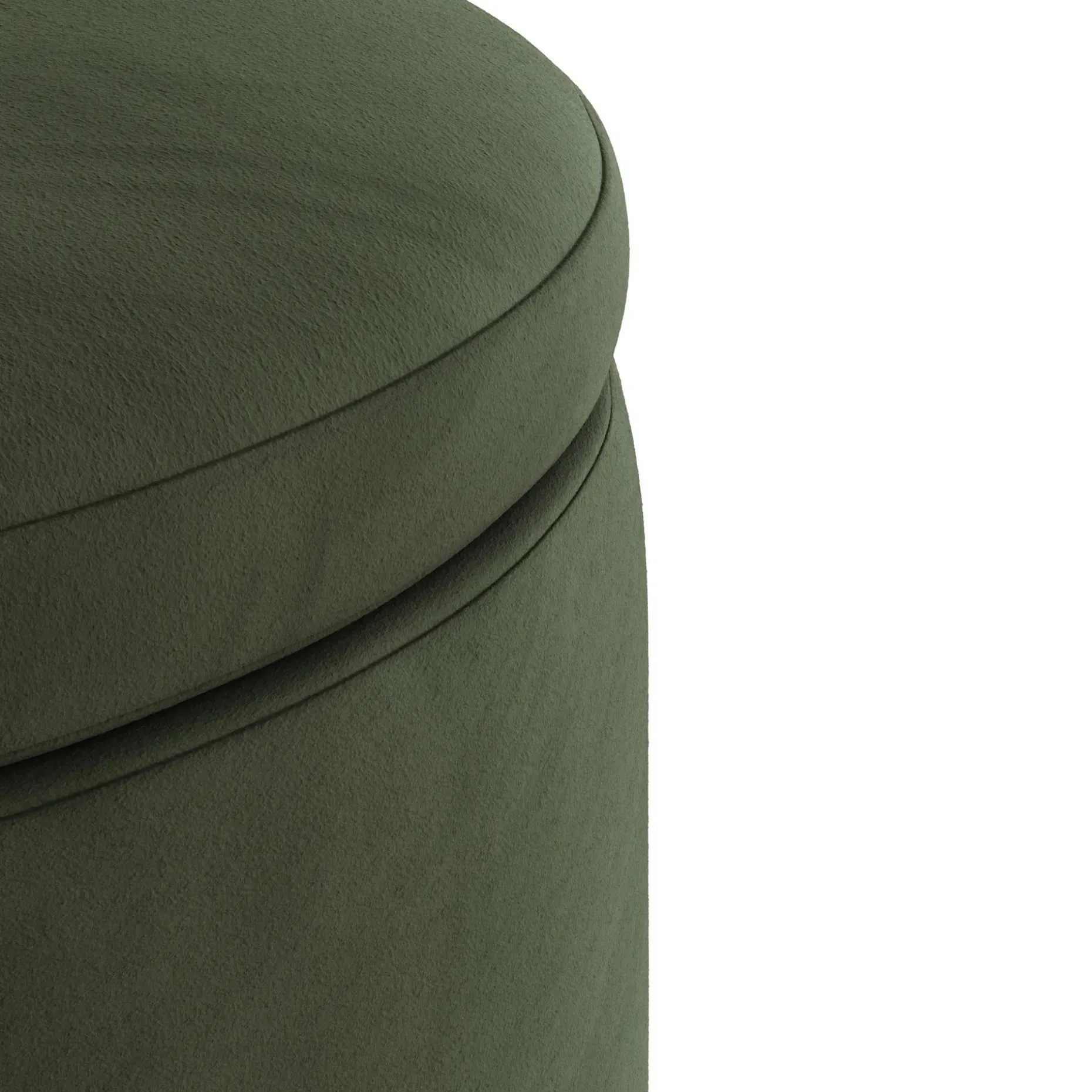 Benson 23.5" Velvet Storage Ottoman - Hale Fir Green
