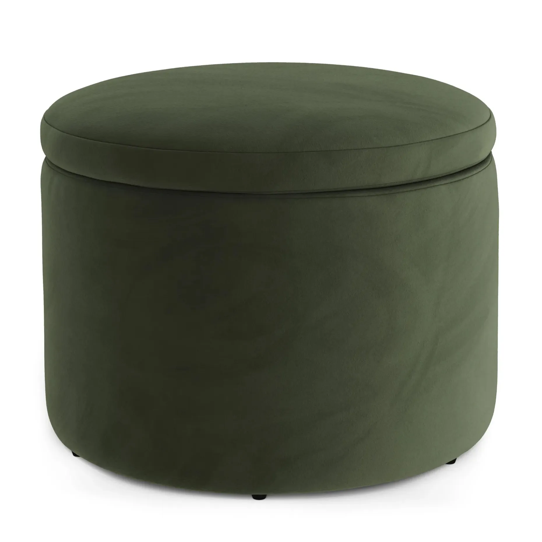 Benson 23.5" Velvet Storage Ottoman - Hale Fir Green