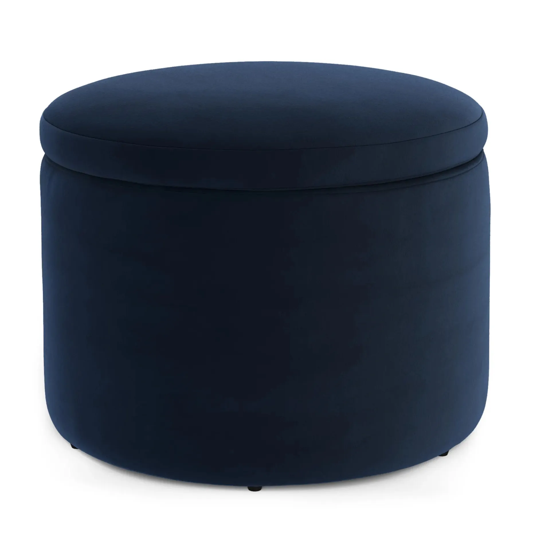 Benson 23.5" Velvet Storage Ottoman - Hale Ink