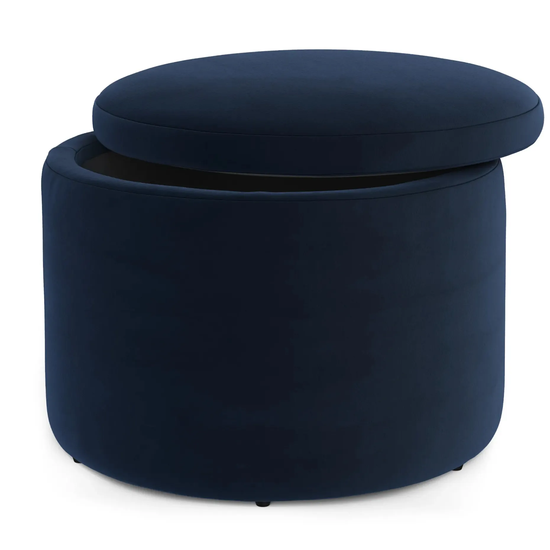 Benson 23.5" Velvet Storage Ottoman - Hale Ink