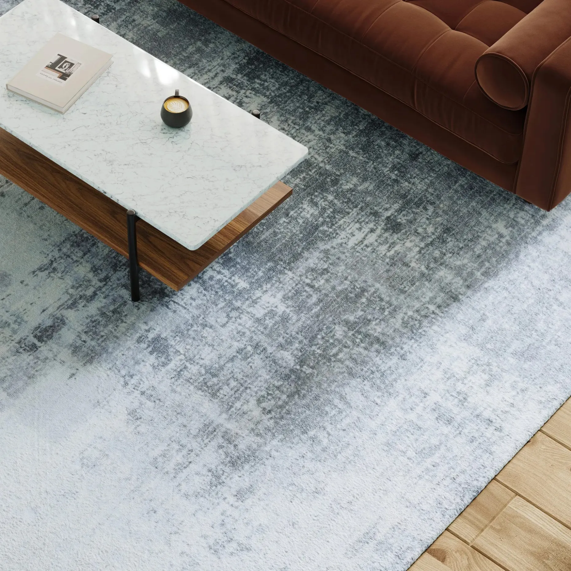 Berge 8 x 10 Rug - Blue Wash