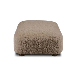 Berkley 59" Ottoman - Long Shearling Taupe