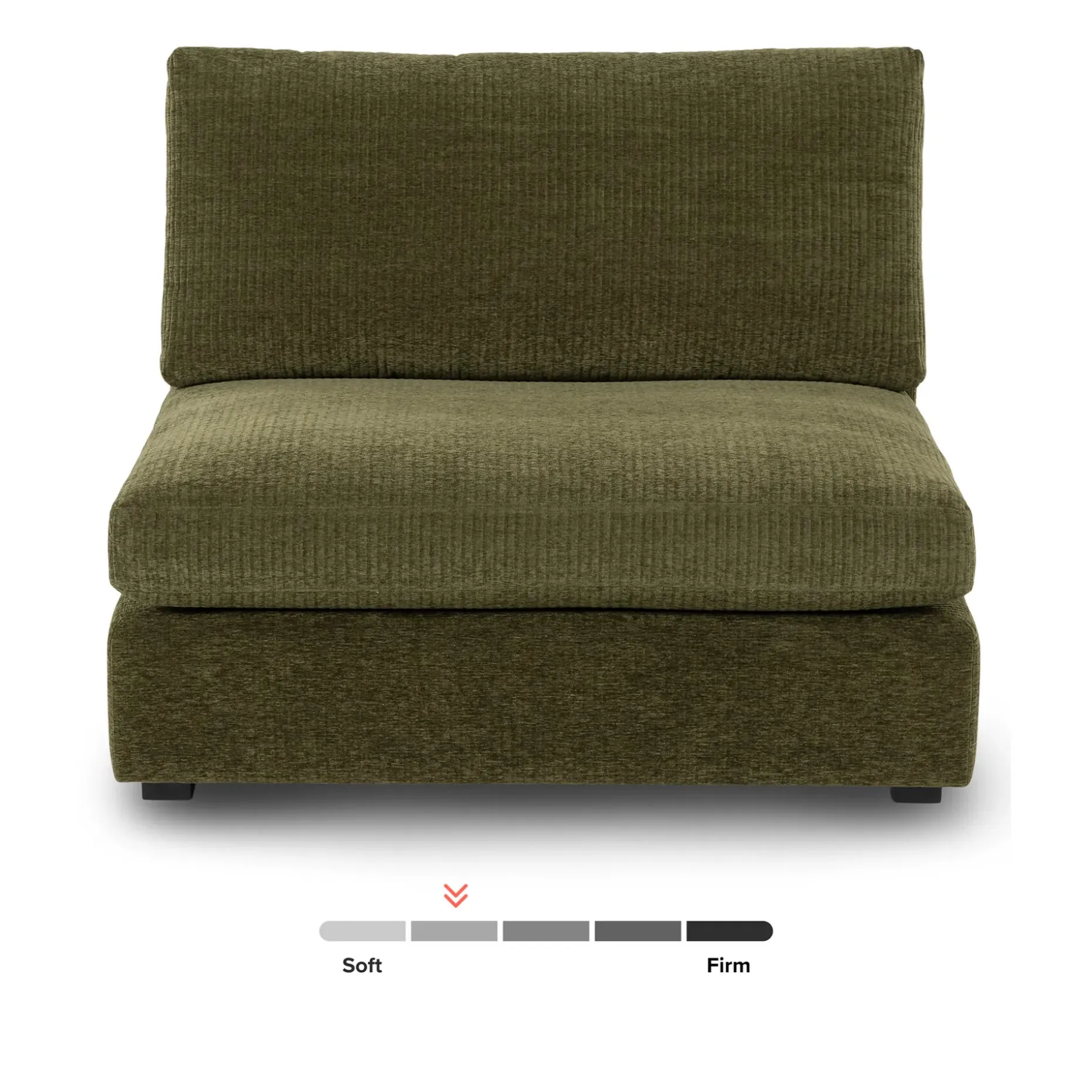 Beta 39.5" Armless Chair Module - Cypress Green